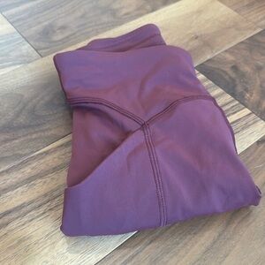 Burgundy lululemon leggings